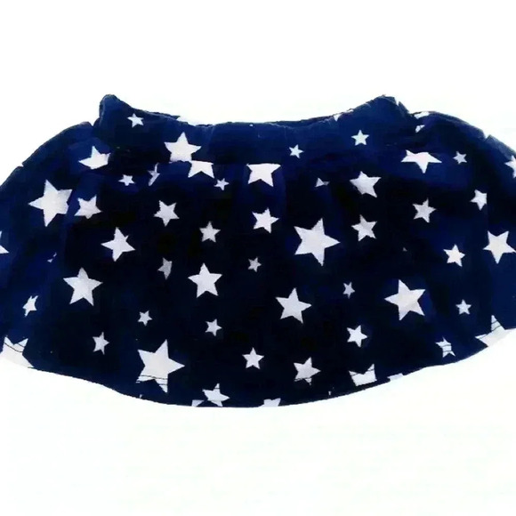 Infants Celebrate Patriotic Blue With White Stars 4th Of July Skirt 3-6M - Picture 1 of 6